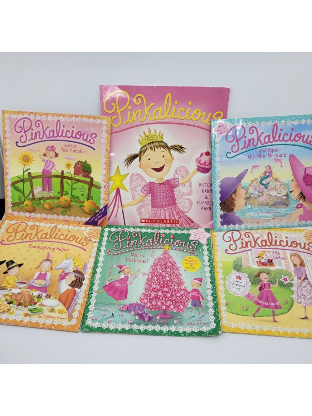 PINKALICIOUS Lot of 6 Children's Books by Victoria Kann - BB246